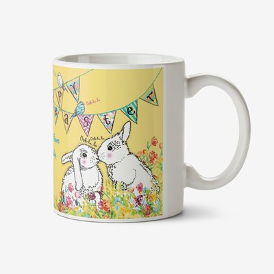 Happy Easter Bunnies Photo Upload Mug