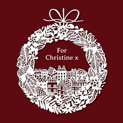 Georgia Low Burgundy Christmas Card