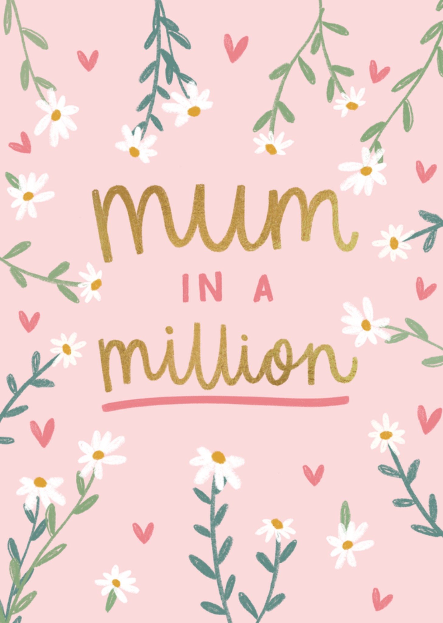 Moonpig Mum In A Million Illustrated Floral Card