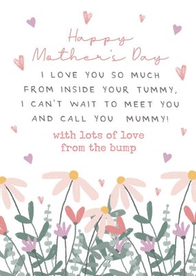 Love From The Bump Floral Mother's Day Card