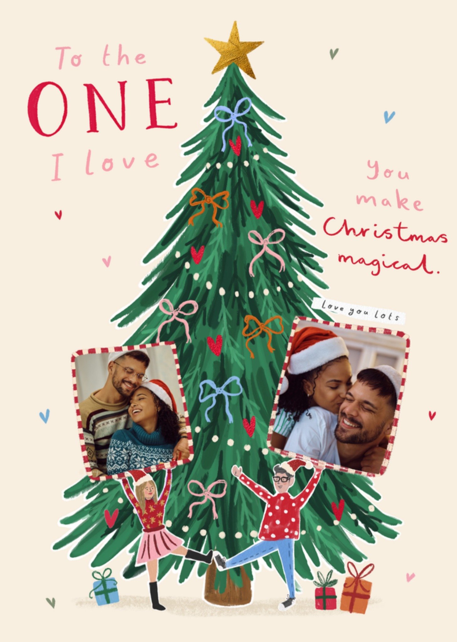 Moonpig One I Love Photo Upload Christmas Card