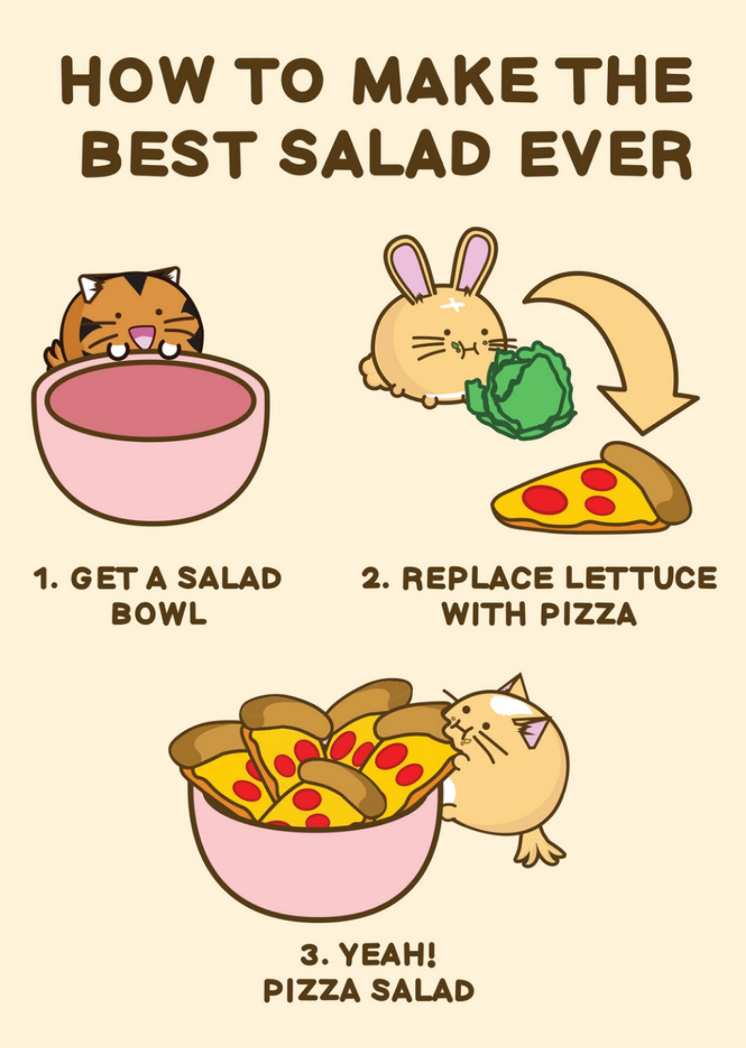 Moonpig Fuzzballs How To Make The Best Salad Ever Card Ecard
