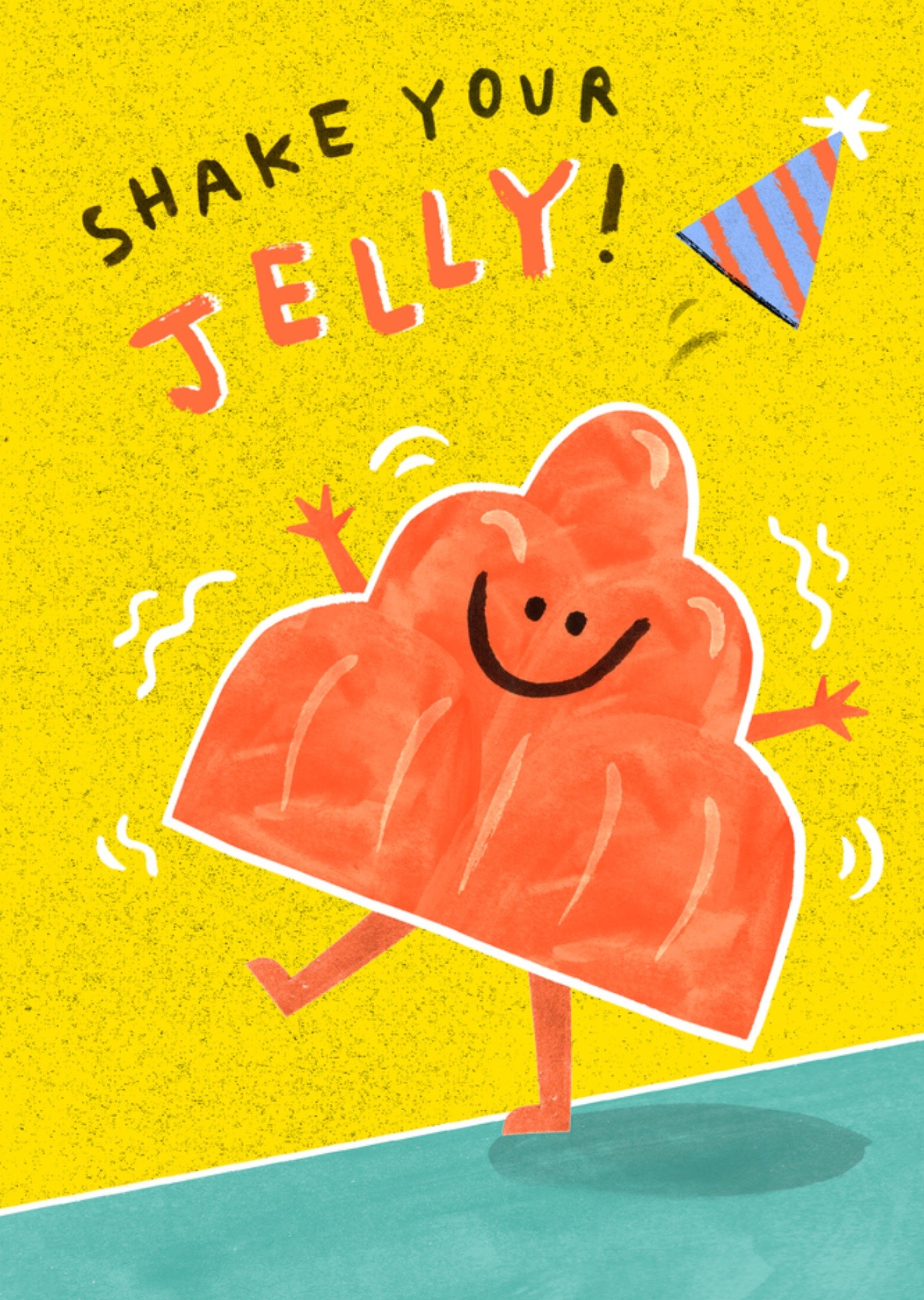 Moonpig Shake Your Jelly Illustrated Birthday Card