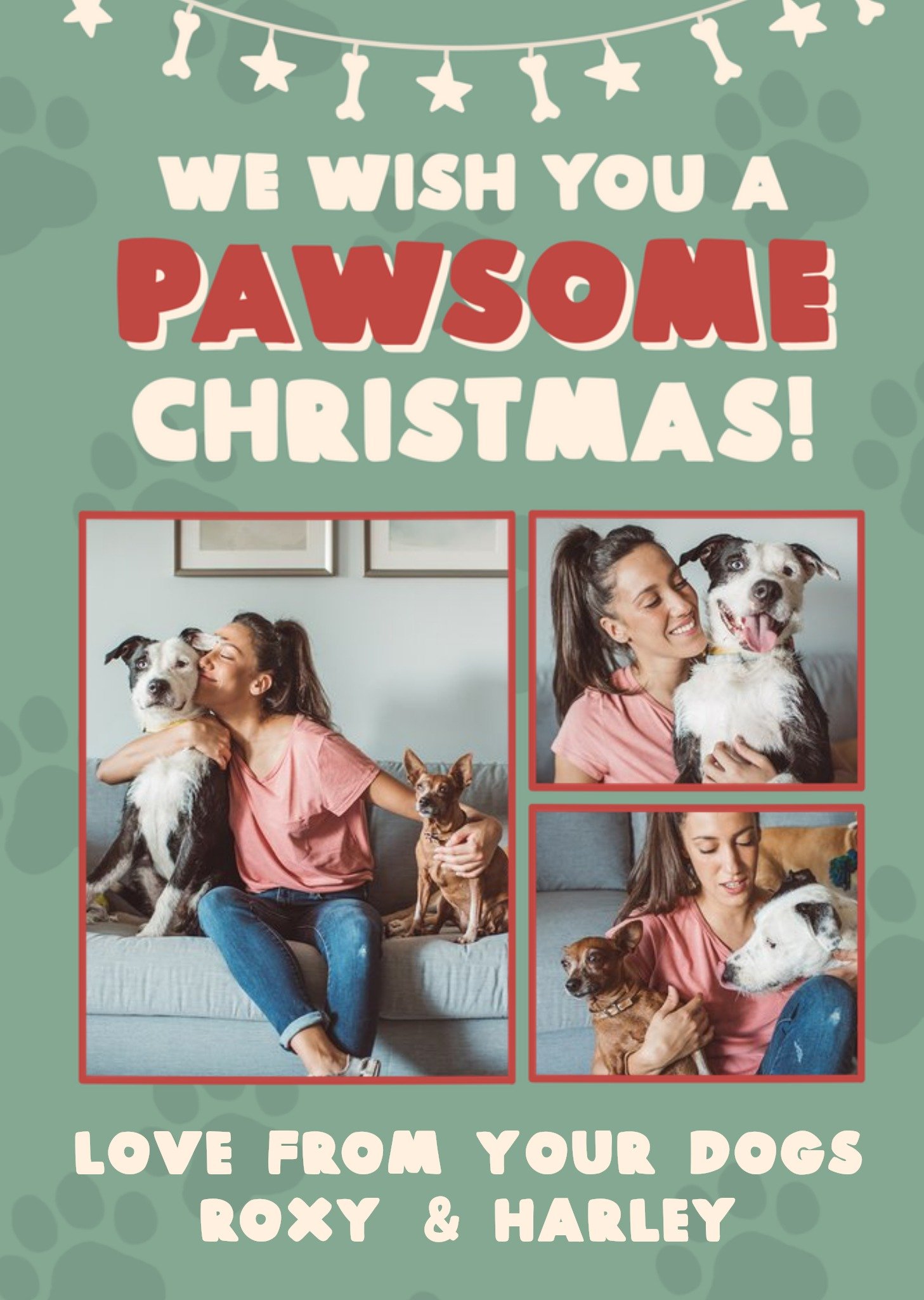 Moonpig Beyond Words Pawsome Chirstmas Multiple Photo Upload Card