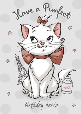 Disney Marie Birthday Card - Cat Card