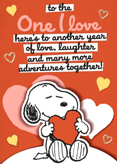 Snoopy To The One I Love Card