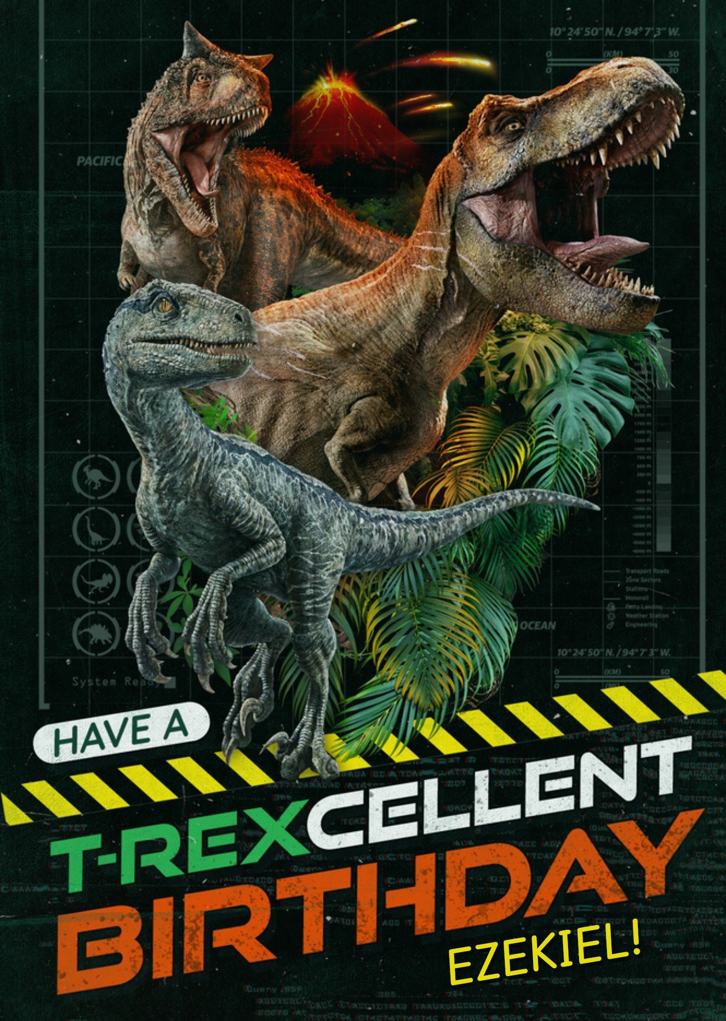 Jurassic Park T-Rexcellent Dinosaur Jurassic World Birthday Card