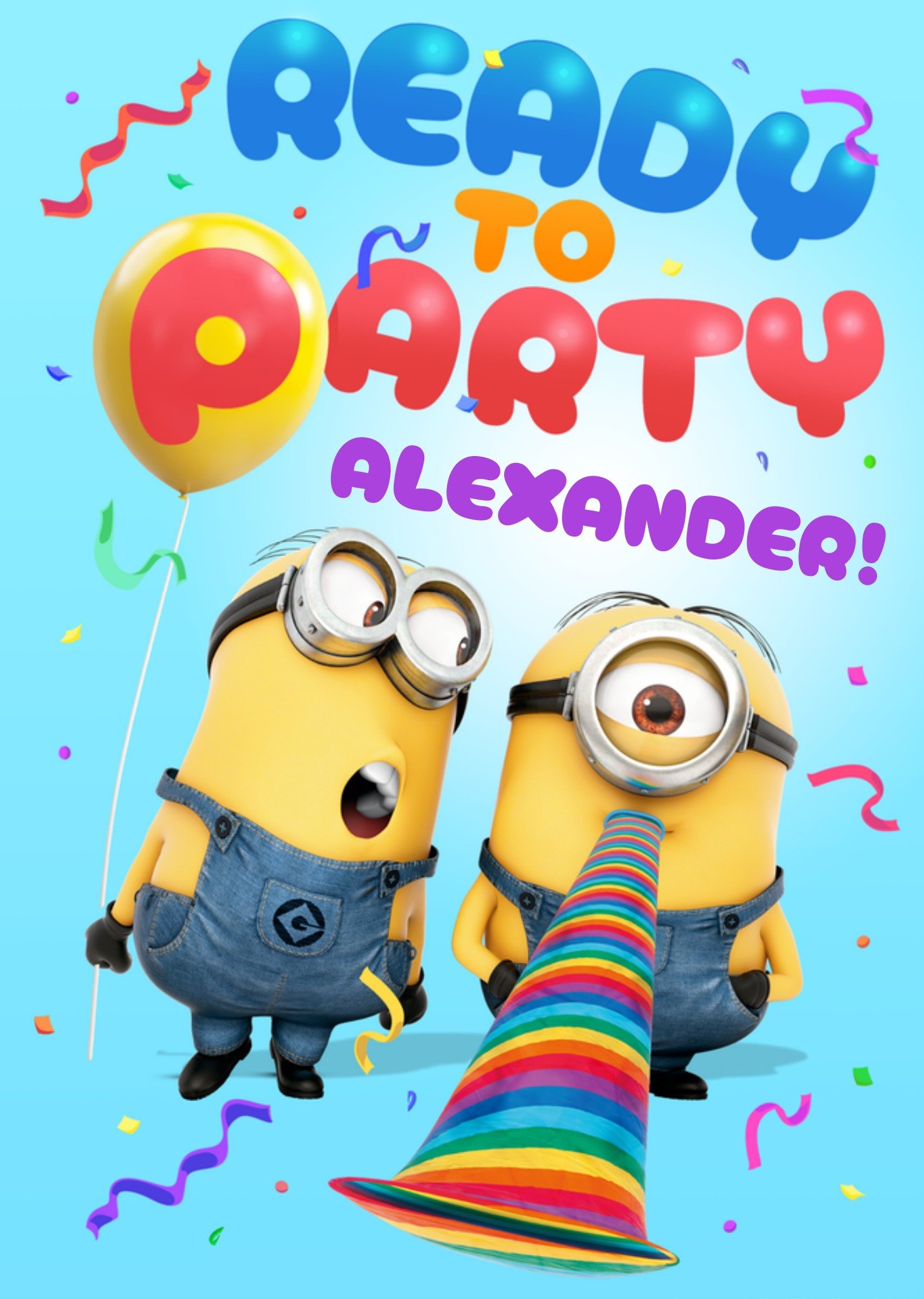Moonpig Minions Ready To Party Birthday Card