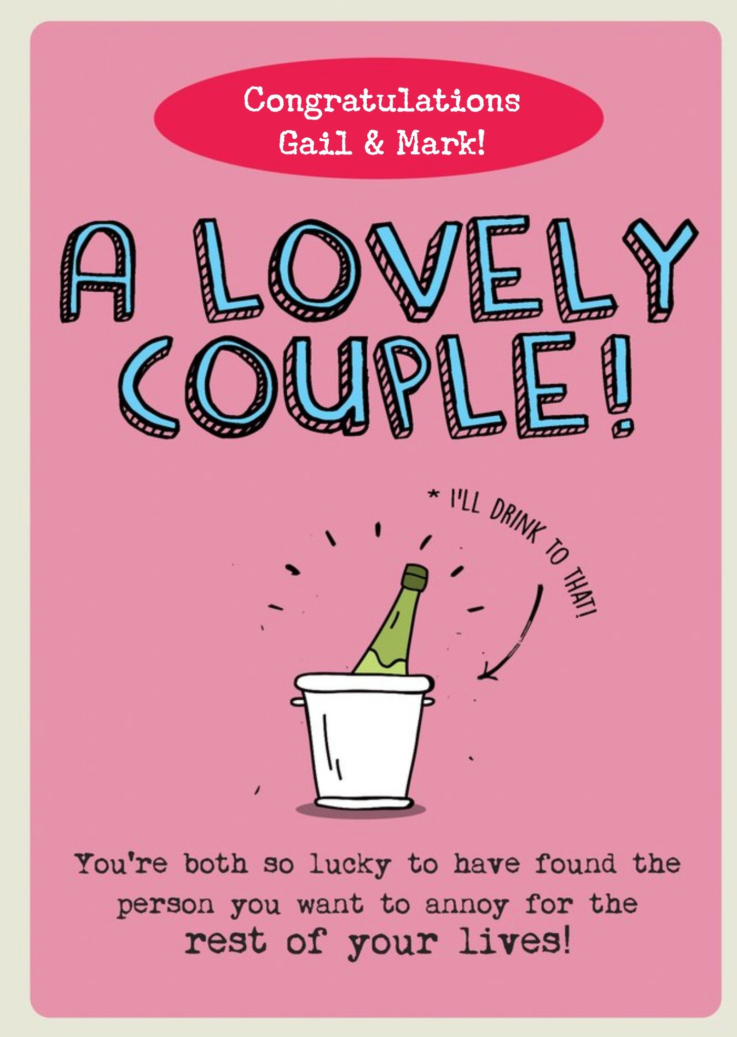 Moonpig Funny Congratulations Card - Engagement - Marriage