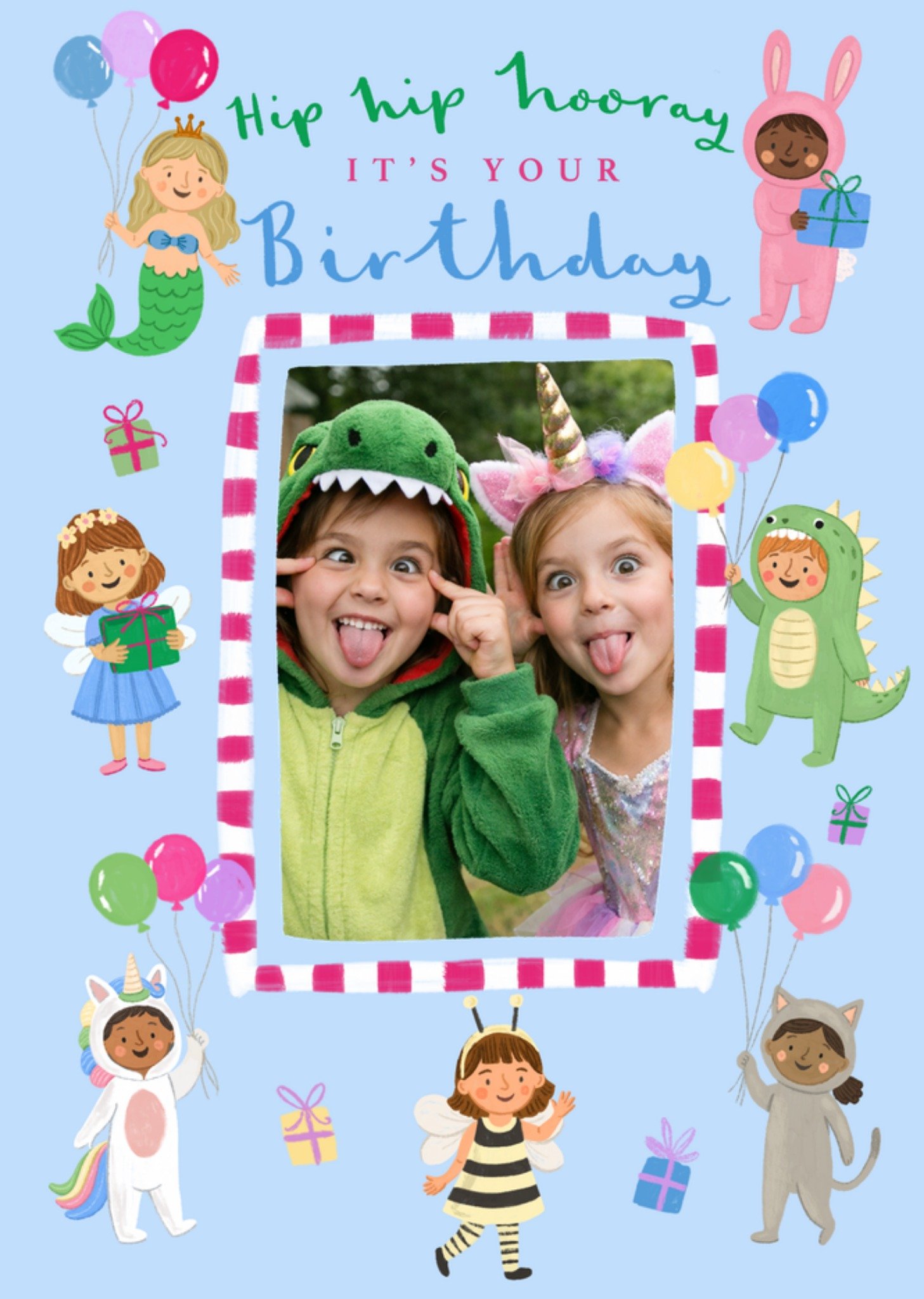 Moonpig Hip Hip Hooray It's Your Birthday Photo Upload Card