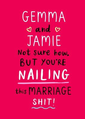 Nailing Marriage Anniversary Card