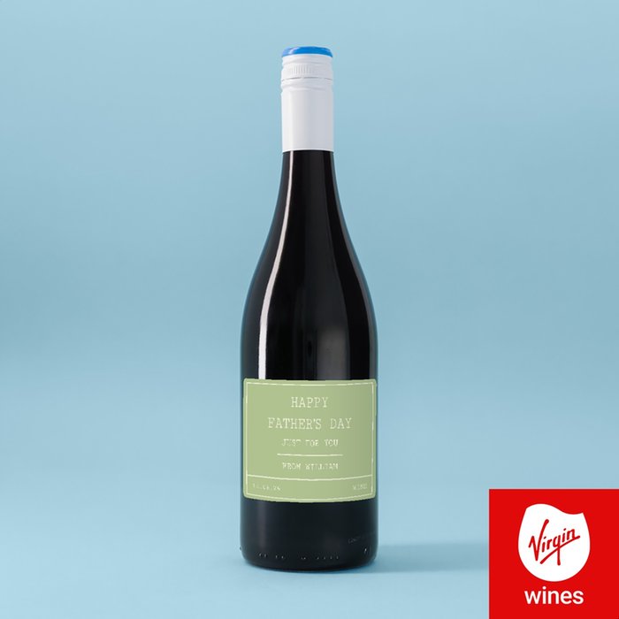 Personalised Happy Father's Day Just For You Red Wine 75cl