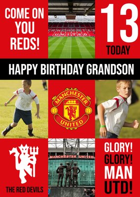 Man United FC Photo Upload Birthday Card