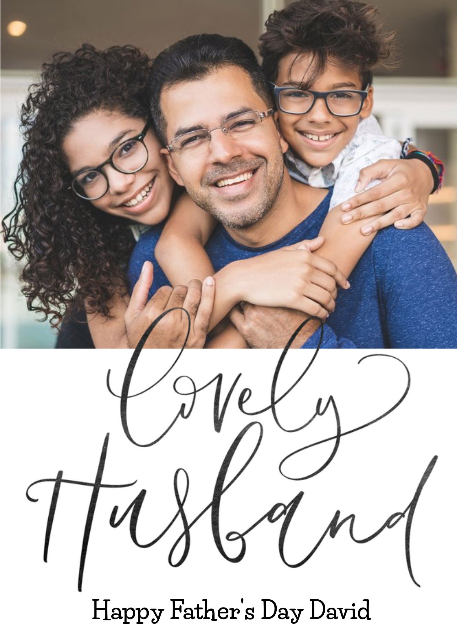 Moonpig Lovely Husband Photo Upload Father's Day Card