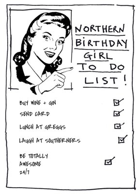 Norther Birthday Girl To-Do List Card