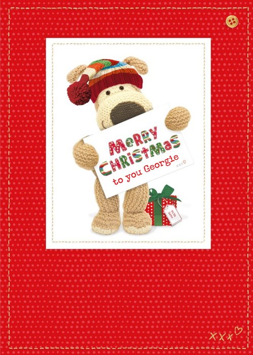 Boofle Merry Christmas Sign Personalised Card