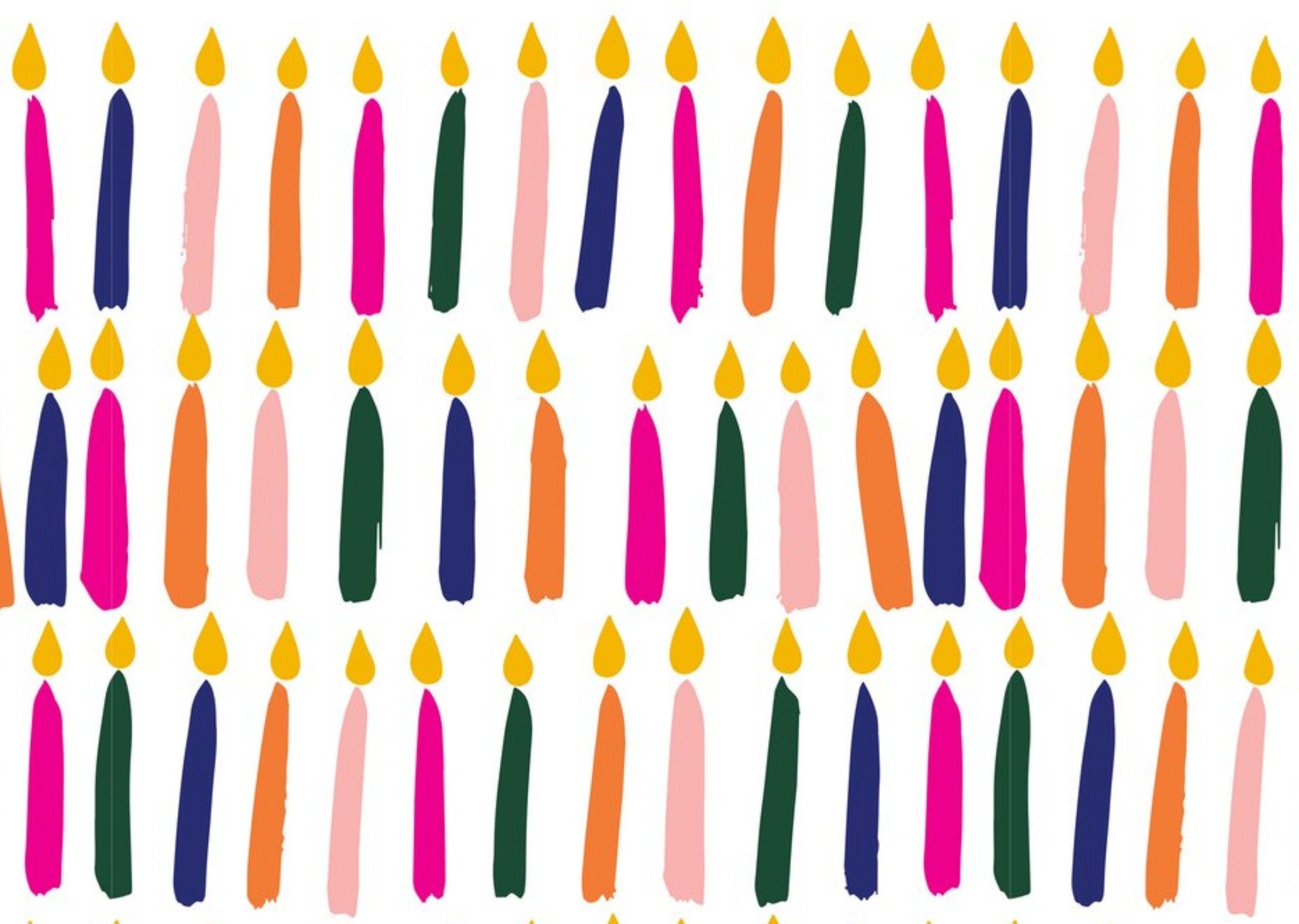 Moonpig Modern Illustrated Candles Birthday Card