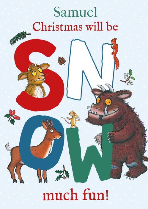 The Gruffalo Snow Much Fun Christmas Card