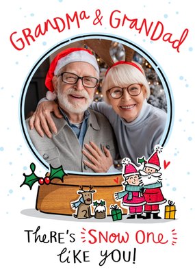 Nanna And Grandpa You're IncrediBauble Photo Upload Christmas Card