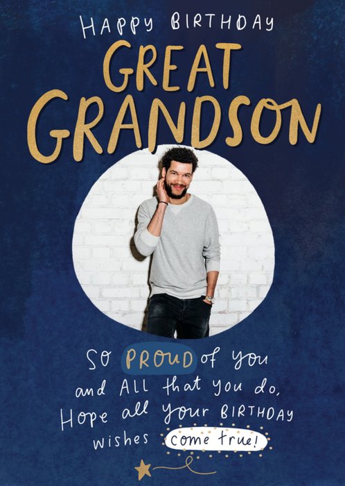 Great Grandson Photo Upload Birthday Card