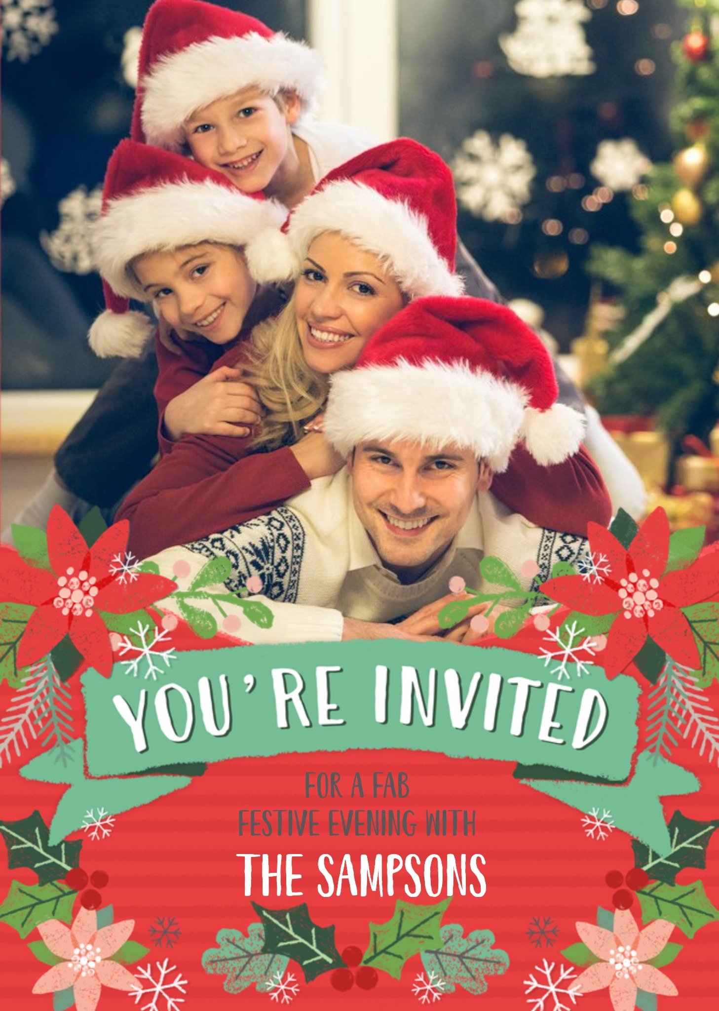 Moonpig Youre Invited Christmas Photo Upload Card