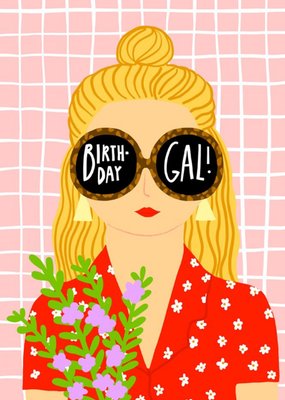 Birthday Gal Sunglasses Card