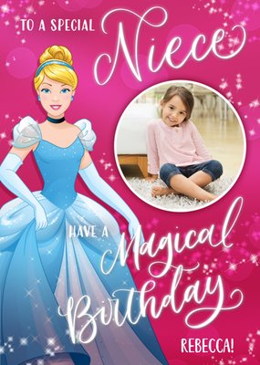 Disney Cinderella Special Niece Birthday Photo Card