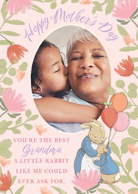 Beatrix Potter Peter Rabbit Hoppy Mother's Day You're The Best Grandma Photo Upload Mother's Day Card