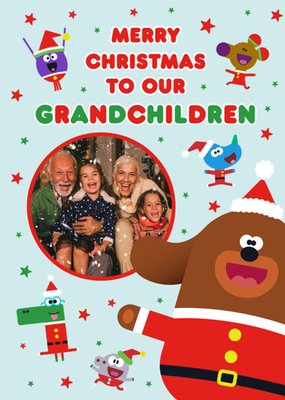 Hey Duggee Happy Christmas To Our Grandchildren Photo Upload Card