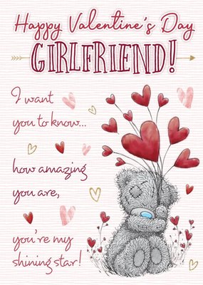 Tatty Teddy Romantic Sentimental Verse Girlfriend Valentines Card