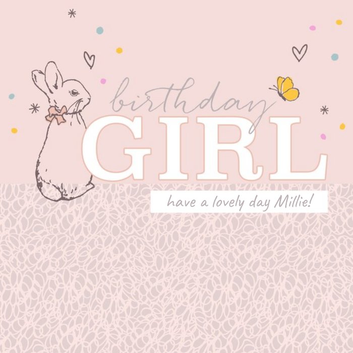 Peter Rabbit Birthday Girl Card