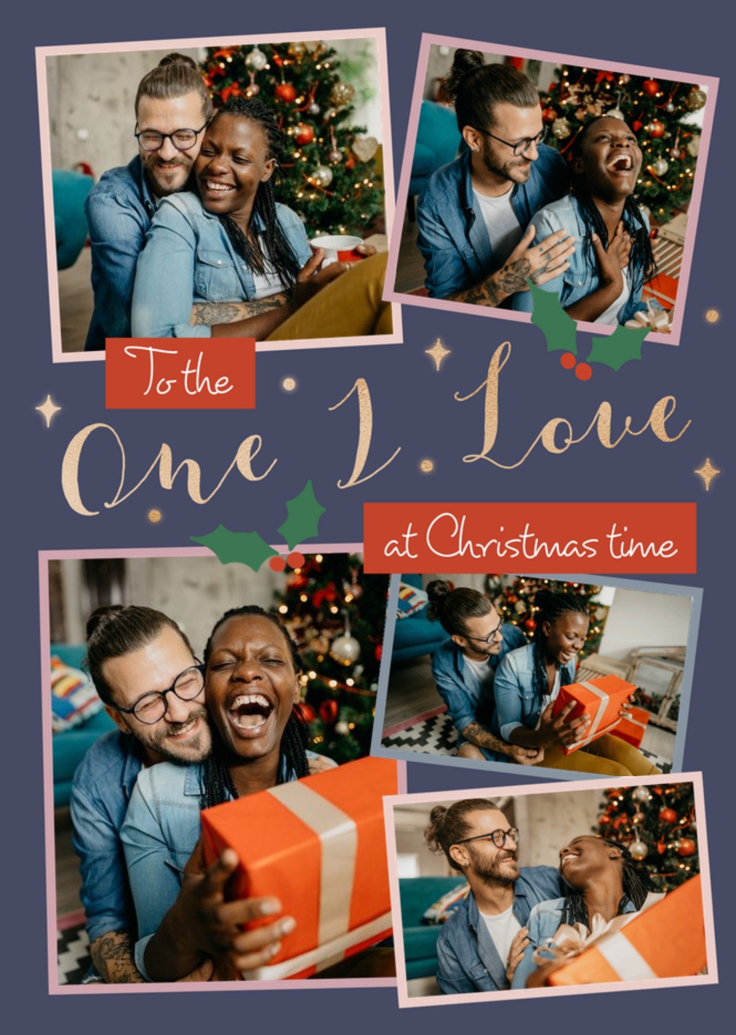 Moonpig Euphoria To The One I Love Photo Upload Christmas Card