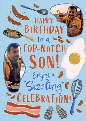 Top Notch Son Photo Upload Birthday Card