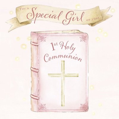 Clintons Special Girl 1st Holy Communion Card