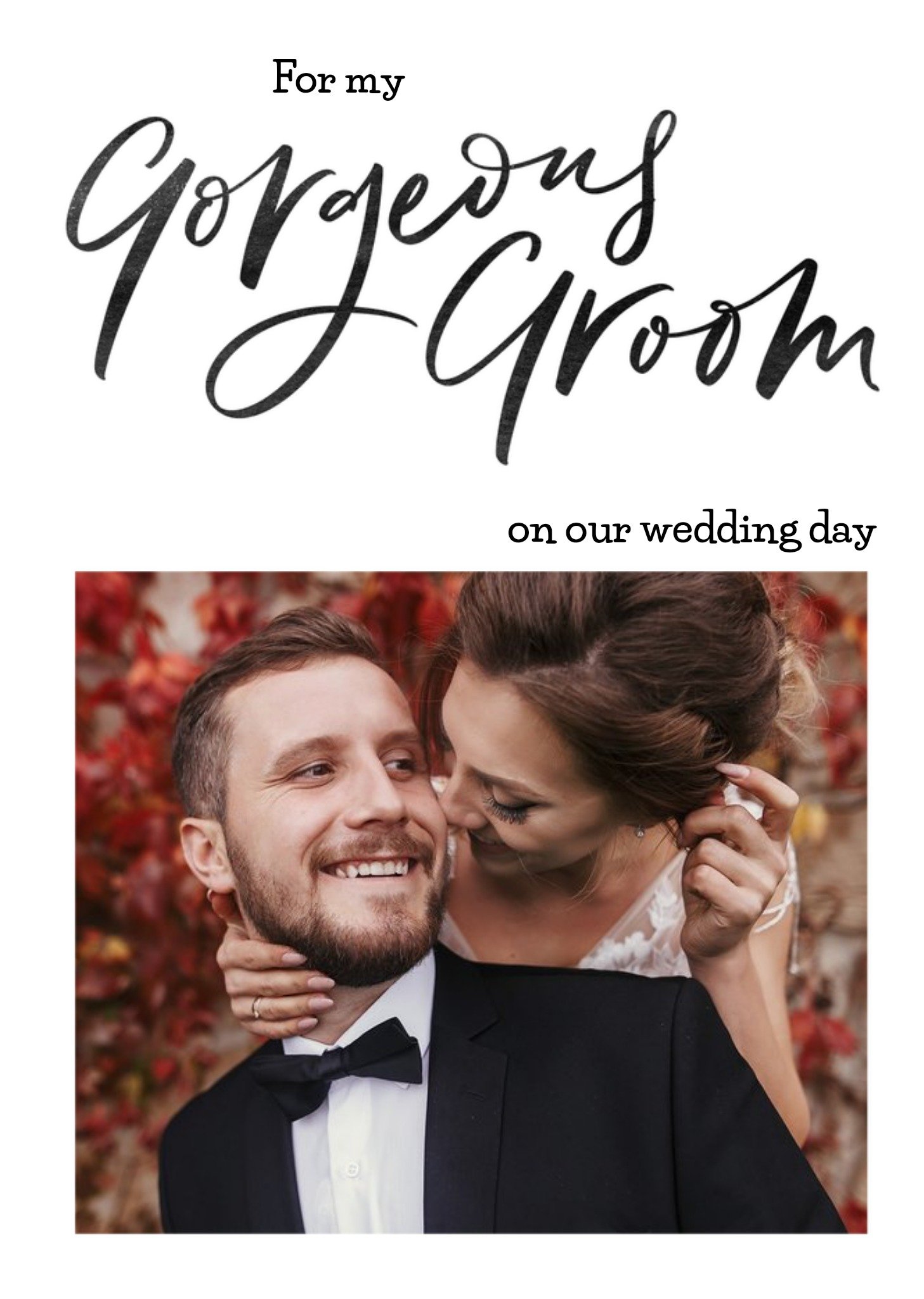 Moonpig Photo Upload Wedding Day Card For My Gorgeous Groom