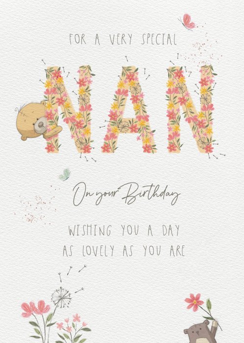 For A Very Special Nan Birthday Card