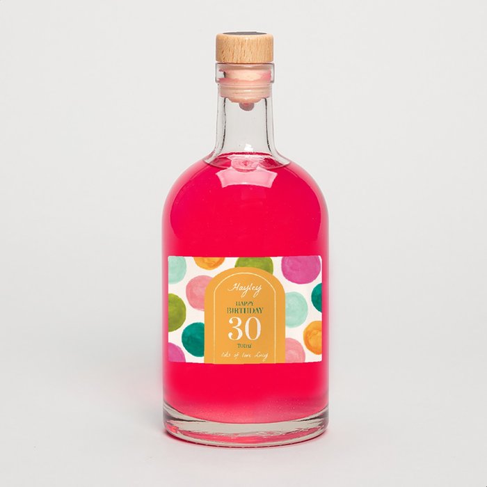 Personalised Milestone Birthday Pink Gin 50cl