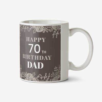 Happy Birthday Milestone Photo Upload Dad Mug