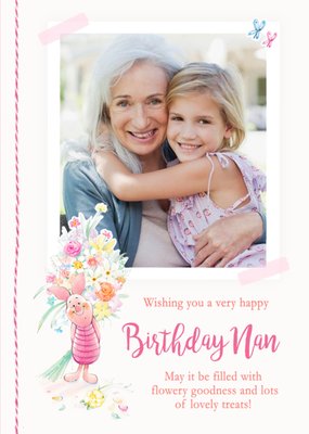 Disney Winnie The Pooh Photo Upload Nan Birthday Card