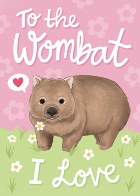 Cute Illustration Of A Wombat Funny Pun Anniversary Card