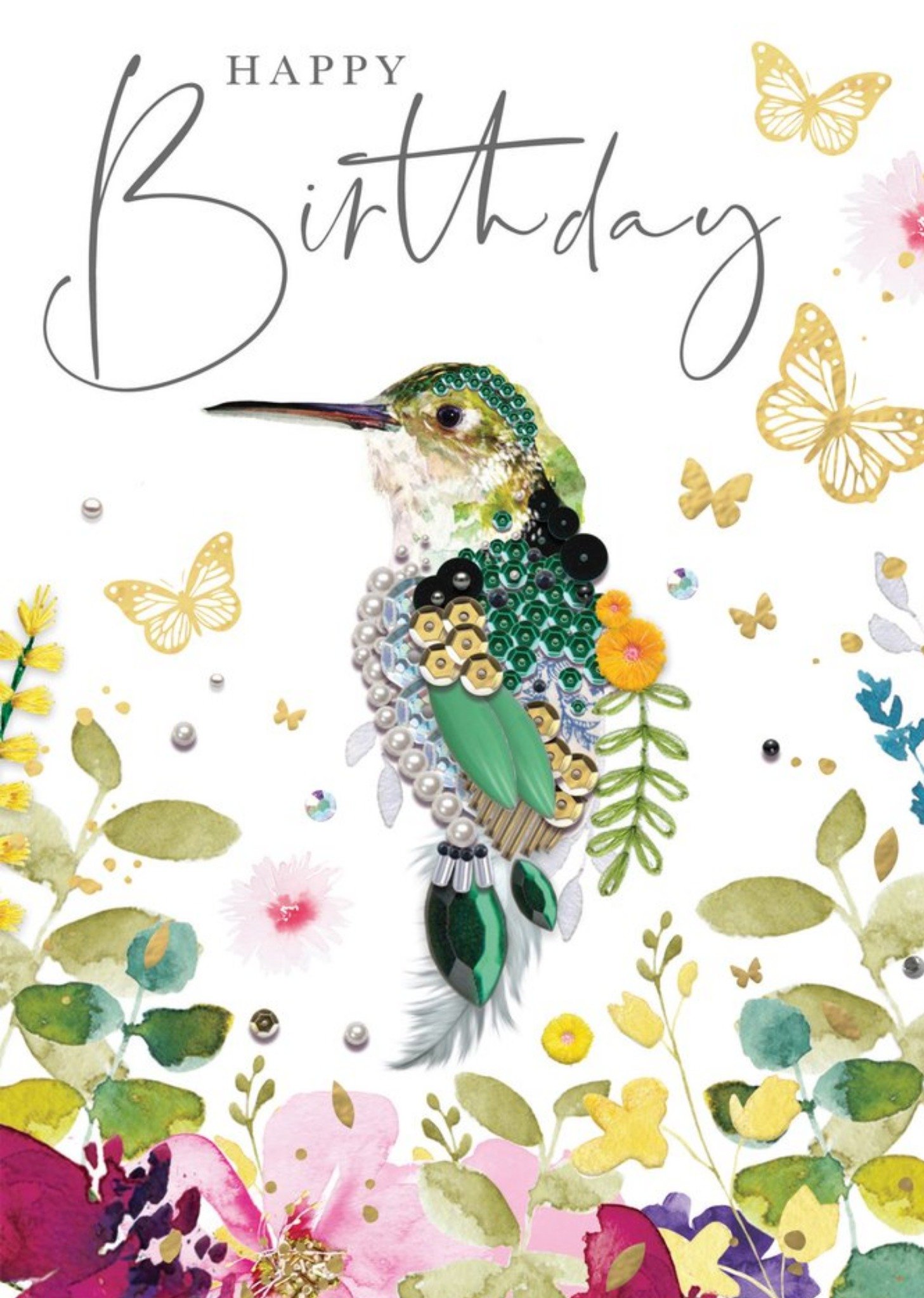 Moonpig Happy Birthday Colourful Kingfisher Bird Card