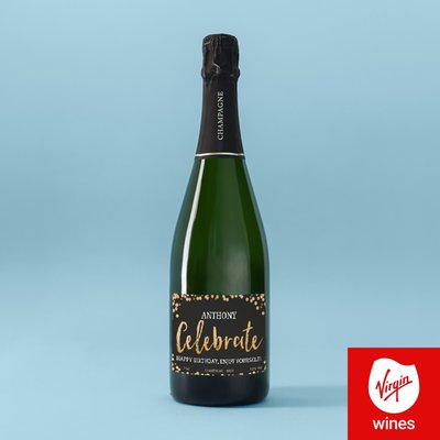Personalised Celebrate Birthday Champagne 75cl