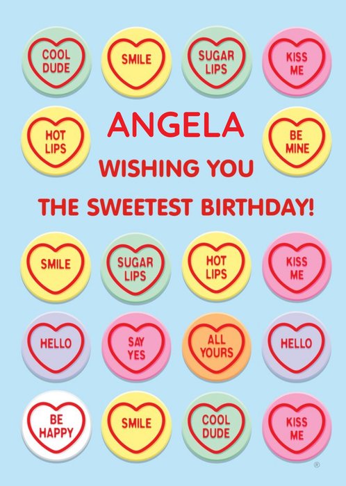 Swizzels Love Hearts The Sweetest Birthday Card