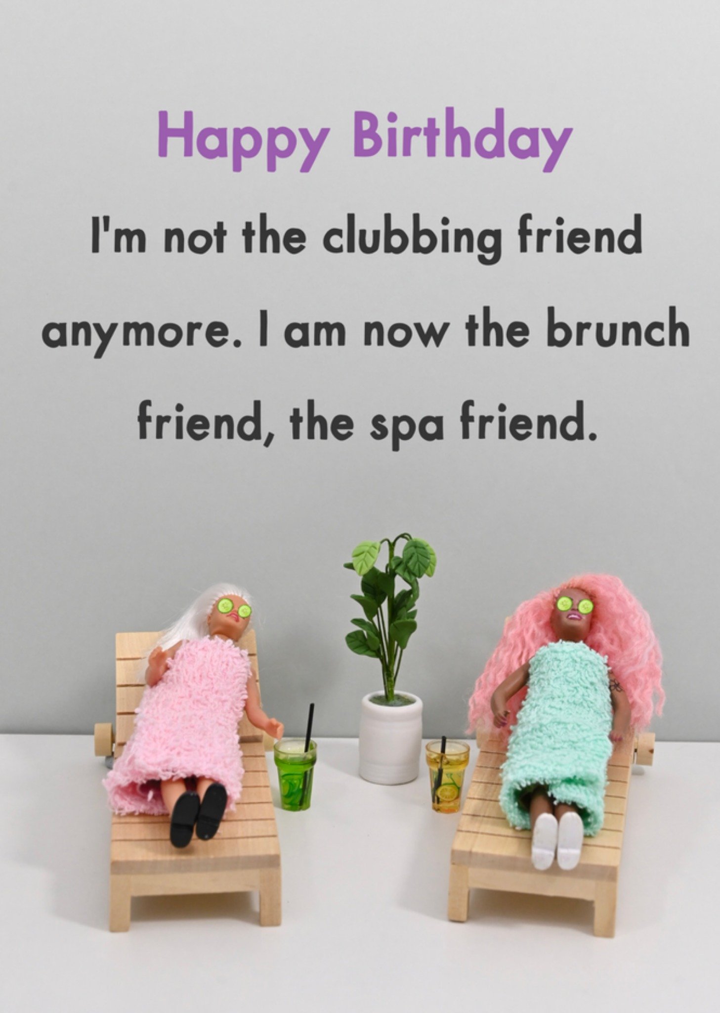 Moonpig Funny Spa And Brunch Birthday Card
