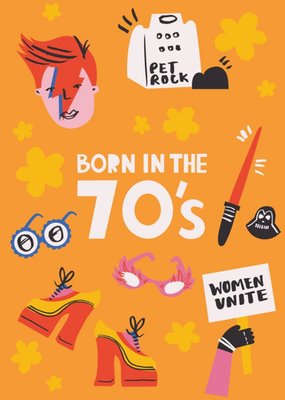 Retro Born In The 70s Card