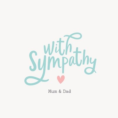 Sympathy Modern Male Female Arty Love Adult Card