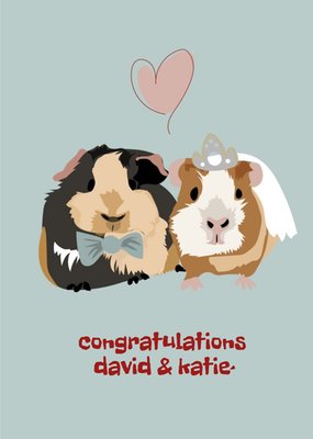  Lorna Syson Guinea Pigs Wedding Card