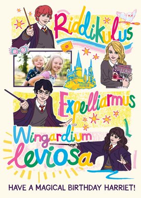 Riddikulus Expelliarmus Wingardium Leviosa Photo Upload Card