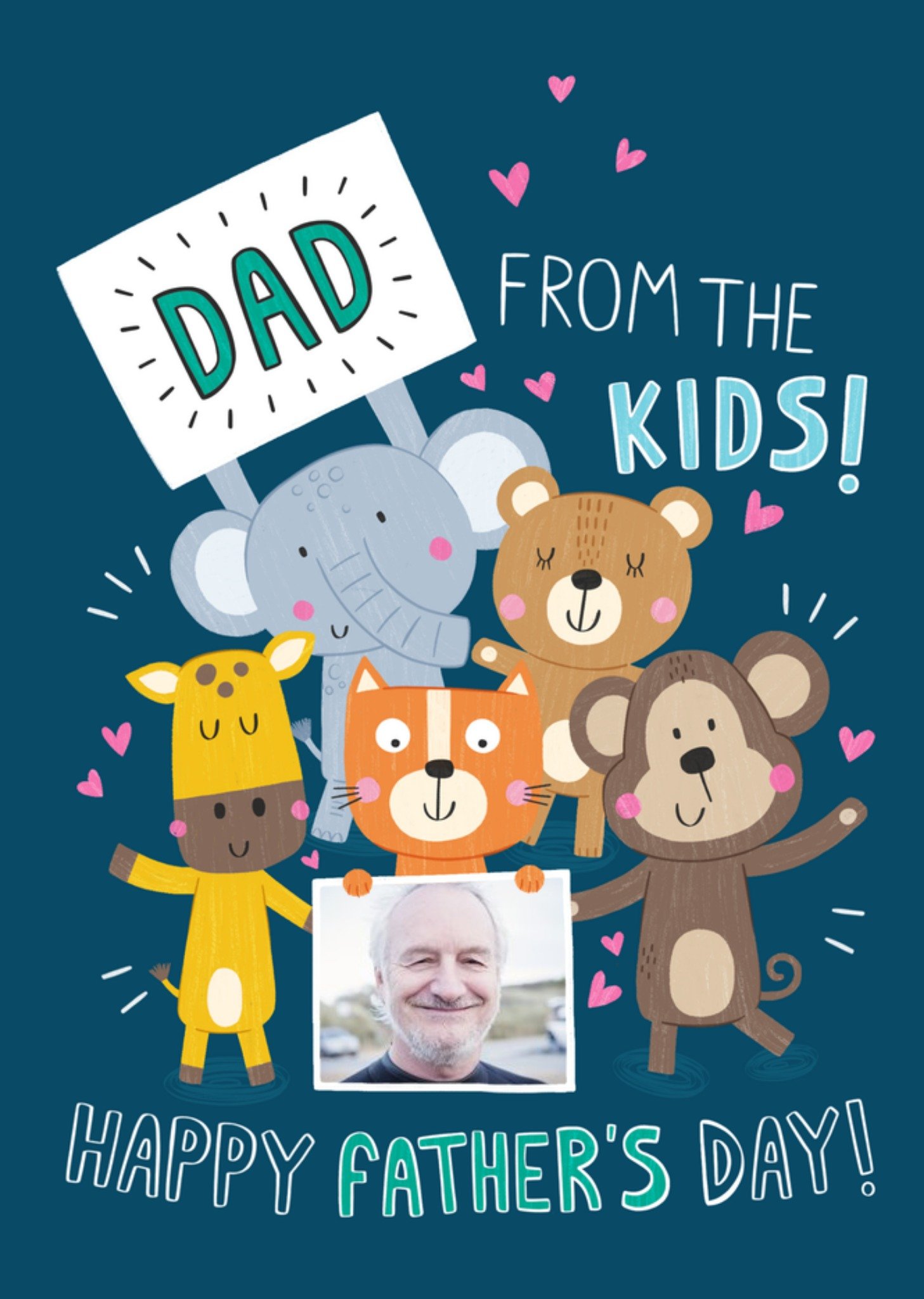 Moonpig Cute Illustrations Animals Dad From The Kids Happy Fathers Day