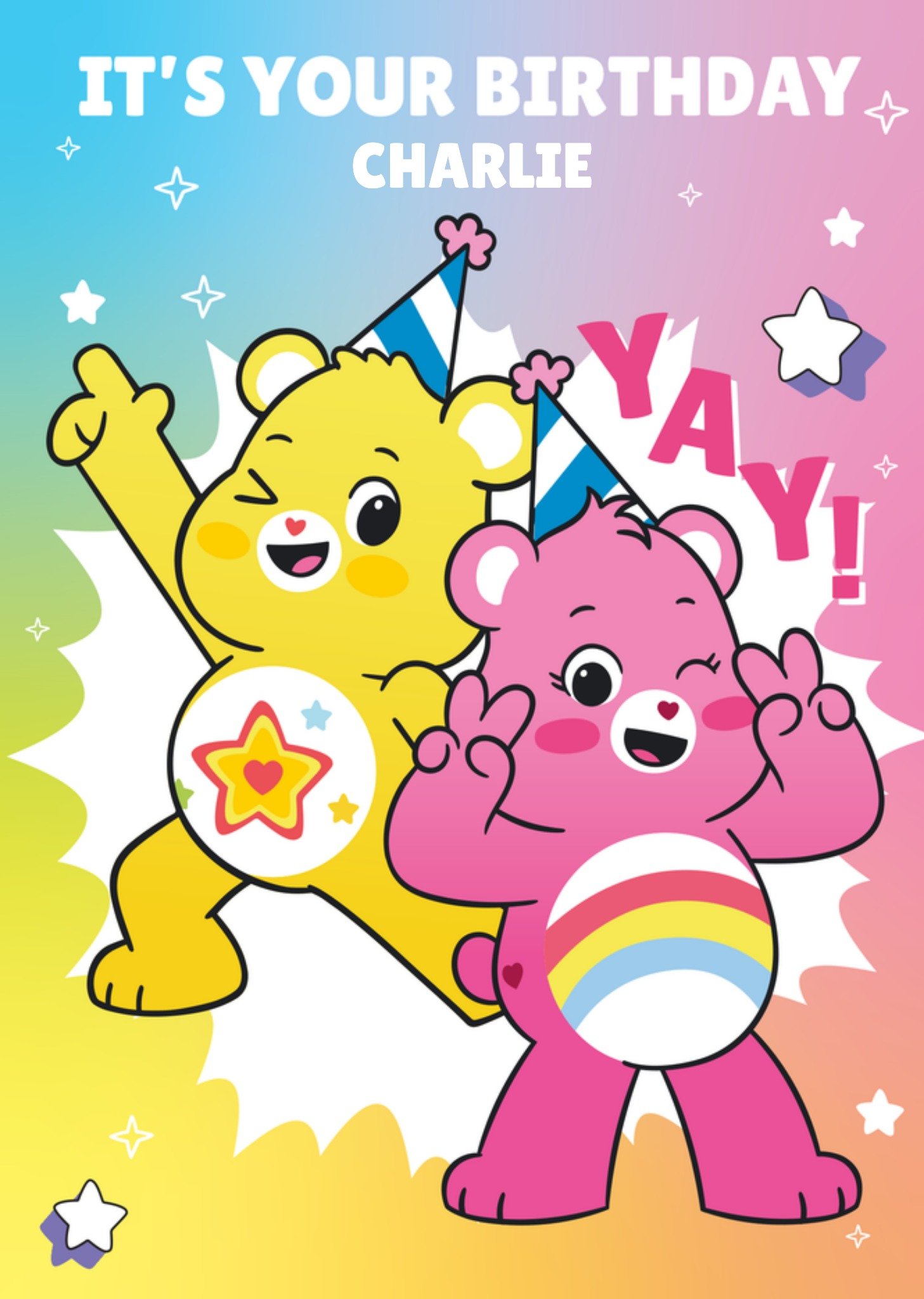 Moonpig Care Bears It's Your Birthday Yay Illustrated Birthday Card